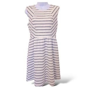 NWT Ya Las Angeles Dress Women’s Size Large White and Black Dress zipper back